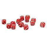 Maxbell 100 Pack Opaque D6 Dice 12mm Six Sided Dice for D&D RPG MTG Accessories White&Red