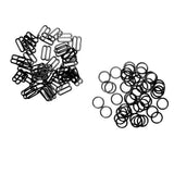 Maxbell 200pcs 15mm Metal Bra Strap Adjuster O Rings Fig 8 Lingerie Underwear Black