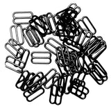 Maxbell 200pcs 15mm Metal Bra Strap Adjuster O Rings Fig 8 Lingerie Underwear Black