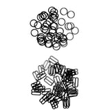 Maxbell 200pcs 15mm Metal Bra Strap Adjuster O Rings Fig 8 Lingerie Underwear Black