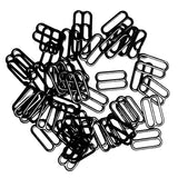 Maxbell 200pcs 15mm Metal Bra Strap Adjuster O Rings Fig 8 Lingerie Underwear Black