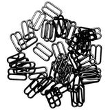 Maxbell 200pcs 15mm Metal Bra Strap Adjuster O Rings Fig 8 Lingerie Underwear Black