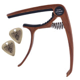 Maxbell Guitar Capo with 2 Picks Plectrum for Acoustic Electric Guitar Parts