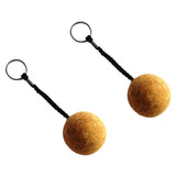 Maxbell (Pack of 2) Lightweight 50mm Floating Cork Keyring, Floatable Water Buoyant Key Ring, Marine Sailing Kayaking Boat Float Key Ring