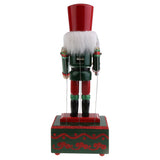 Maxbell 2 Pieces 32CM Wooden Nutcracker Music Box Toy Xmas Decor - Soldier & Drummer