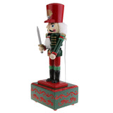 Maxbell 2 Pieces 32CM Wooden Nutcracker Music Box Toy Xmas Decor - Soldier & Drummer