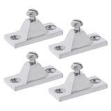 Maxbell 4 Pieces Heavy Duty Side Mount Deck Hinge Boat Bimini Top Fitting / Hardware 2" x 7/8" Marine 316 Stainless Steel