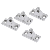 Maxbell 4 Pieces Heavy Duty Side Mount Deck Hinge Boat Bimini Top Fitting / Hardware 2" x 7/8" Marine 316 Stainless Steel