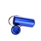 Maxbell 4x Aluminum Alloy Pill Box Tablets Vitamin Fob Case Container with Keyring