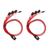 Maxbell 2pieces Mini 12Gbps SAS 4i SFF-8087 36-Pin to 4 SATA 7-Pin HDD Cable Forward Cable