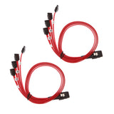 Maxbell 2pieces Mini 12Gbps SAS 4i SFF-8087 36-Pin to 4 SATA 7-Pin HDD Cable Forward Cable