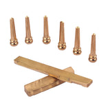 Maxbell 12PCS Guitar Brass Bridge Pins Saddle Nut Replacement Parts for Acoustic Guitar