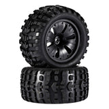 Maxbell 1/10 RC Rock Crawler Car Monster Truck Tyres High Speed for HPI Savage MT ZD Racing Replacement, 2pcs