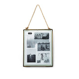 Maxbell 2 Antique Brass Glass Picture Photo Frame Hanging Retro Portrait 5x7in 6x8in