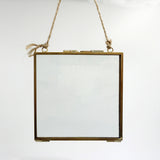 Maxbell 2 Antique Brass Glass Picture Photo Frame Hanging Retro Portrait 5x7in 6x8in