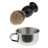 Maxbell Barber Shave Brush Men's Shaving Mug Bowl Beard Soap Facial Care Tools Set