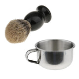 Maxbell Barber Shave Brush Men's Shaving Mug Bowl Beard Soap Facial Care Tools Set