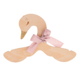 Maxbell Pack of 5pcs Cute Glitter Swan Wooden Clothes Hook Hanger for Baby Kids Room Decoration