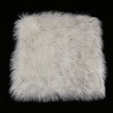 Maxbell 2-Piece Artificial Fluffy Area Rugs Floor Carpet Cushion Home Gray+White