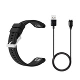 Maxbell USB Charging Data Sync Cable + Silicone Wrist Band for Garmin Fenix 5x Black