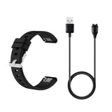 Maxbell USB Charging Data Sync Cable + Silicone Wrist Band for Garmin Fenix 5 Black