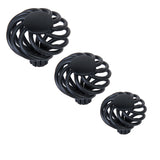 Maxbell Set Of 12PCS Twist Spiral Drawer Pull Knob Kitchen Cupboard Cabinet Door Handles With Mounting Screw Decor Black