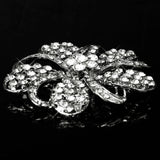 Maxbell Women Girls Ladies Shining Crystal Diamante Floral Wedding Prom Bridal Brooch Pin