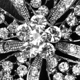 Maxbell Women Girls Ladies Shining Crystal Diamante Floral Wedding Prom Bridal Brooch Pin