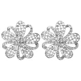 Maxbell Women Girls Ladies Shining Crystal Diamante Floral Wedding Prom Bridal Brooch Pin