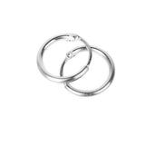 Maxbell 1 Pair Fashionable Endless Hoop Rings Lip Nose Ear Studs Women Girls Jewelry Gift 8mm Silver