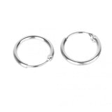 Maxbell 1 Pair Fashionable Endless Hoop Rings Lip Nose Ear Studs Women Girls Jewelry Gift 8mm Silver