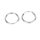 Maxbell 1 Pair Fashionable Endless Hoop Rings Lip Nose Ear Studs Women Girls Jewelry Gift 8mm Silver