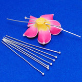 Maxbell Womens Fashionable Silver Plated Round Ball Dot Headpins Head Pins Hair Pins Hair Decor Pack of 100PCS