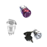 Maxbell 19mm Self-locking Stainless Steel Stop Emergency Switch Push Button Switch