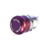 Maxbell 19mm Self-locking Stainless Steel Stop Emergency Switch Push Button Switch
