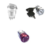 Maxbell 19mm Self-locking Stainless Steel Stop Emergency Switch Push Button Switch