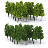 Maxbell 40pcs Model Trees Layout Train Railway Diorama Landscape Scenery 1:100 HO OO