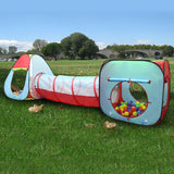 Maxbell 3 In1 Portable Kids Pop Up Tunnel Playhouse Ball Pit Indoor Outdoor Game Fun Set Children Toy