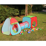 Maxbell 3 In1 Portable Kids Pop Up Tunnel Playhouse Ball Pit Indoor Outdoor Game Fun Set Children Toy