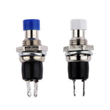 Maxbell 20pcs Mini Momentary Push Button Switches Push on Release off White+ Blue