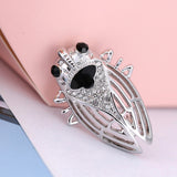 Maxbell 2Pcs Cute Silver Insect Cicida Bug Black Longicorn Brooch Pins for Women Men