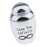 Maxbell 2 Pieces Stainless Steel Pet Funeral Cremation Urn Container Jar keepsake