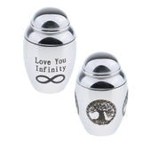 Maxbell 2 Pieces Stainless Steel Pet Funeral Cremation Urn Container Jar keepsake