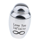 Maxbell 2 Pieces Stainless Steel Pet Funeral Cremation Urn Container Jar keepsake