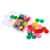 Maxbell 100 Pieces 25mm Multicolored Opaque Plastic Board Game Counters Numeracy Teaching Aid