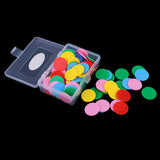 Maxbell 100 Pieces 25mm Multicolored Opaque Plastic Board Game Counters Numeracy Teaching Aid