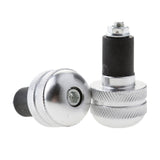 Maxbell Motorcycle Handlebar Hand Grip Bar Ends Plug Slider for Yamaha Silver+Black