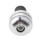 Maxbell Motorcycle Handlebar Hand Grip Bar Ends Plug Slider for Yamaha Silver+Black
