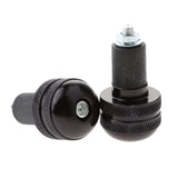 Maxbell Motorcycle Handlebar Hand Grip Bar Ends Plug Slider for Yamaha Silver+Black