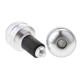 Maxbell Motorcycle Handlebar Hand Grip Bar Ends Plug Slider for Yamaha Silver+Black